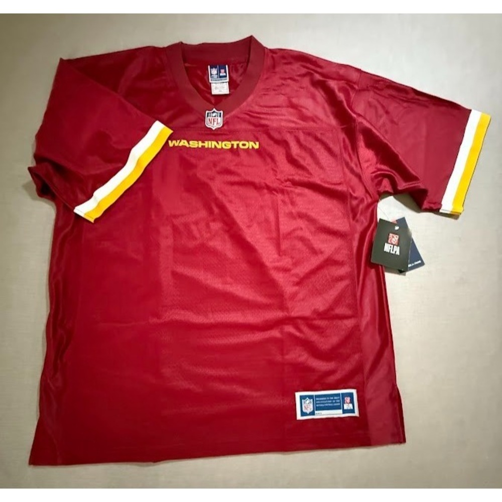 Washington Commanders‎ Pro Line NFL Jersey Mens Large Red Blank Short Sleeve.